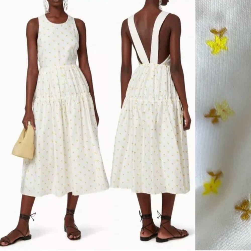 Stine Goya White and Yellow Floral Women's Dress size large